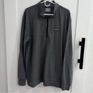 Straight Down Wolfdancer Golf Club Texas 1/4 Zip Pullover Gray XXL